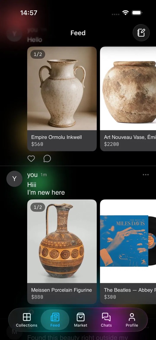 Suretare Feed screen